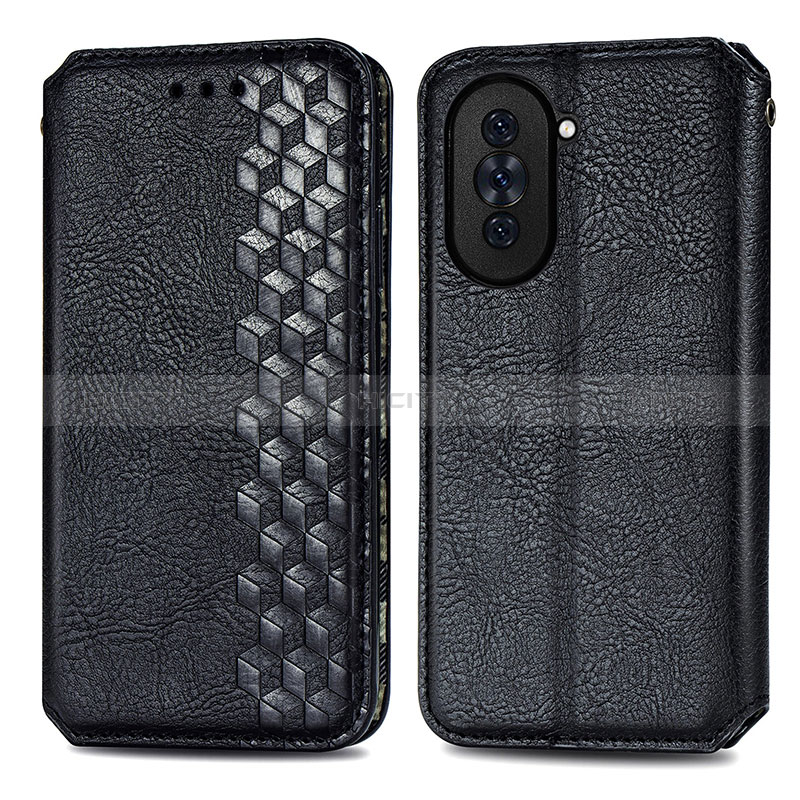 Coque Portefeuille Livre Cuir Etui Clapet S01D pour Huawei Nova 10 Pro Noir Plus