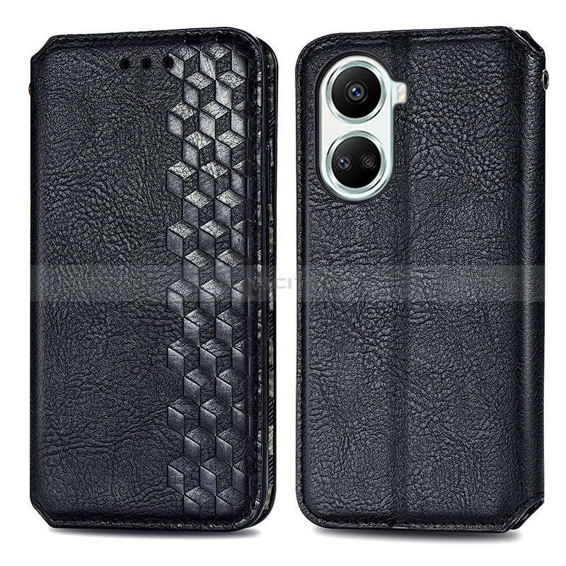 Coque Portefeuille Livre Cuir Etui Clapet S01D pour Huawei Nova 10 SE Noir Plus