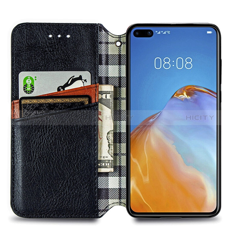 Coque Portefeuille Livre Cuir Etui Clapet S01D pour Huawei P40 Pro Plus