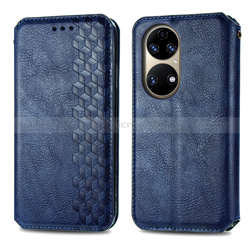 Coque Portefeuille Livre Cuir Etui Clapet S01D pour Huawei P50 Pro Plus