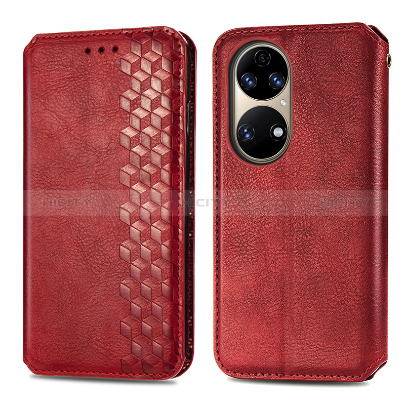 Coque Portefeuille Livre Cuir Etui Clapet S01D pour Huawei P50 Pro Plus