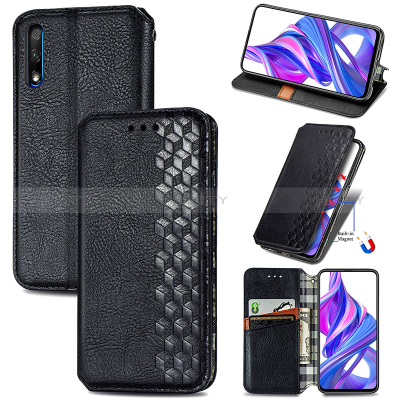 Coque Portefeuille Livre Cuir Etui Clapet S01D pour Huawei Y9 Prime (2019) Plus