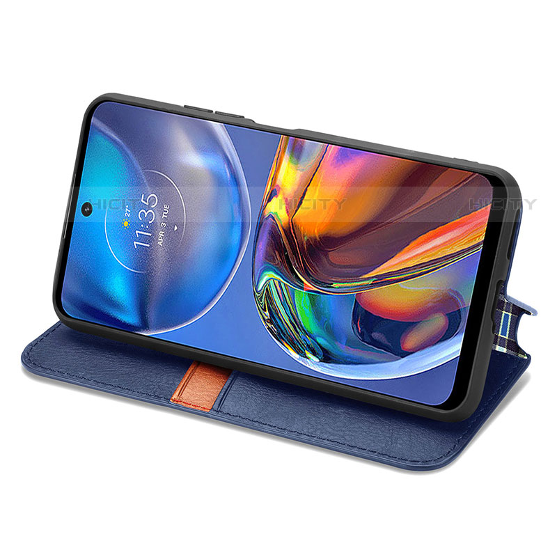 Coque Portefeuille Livre Cuir Etui Clapet S01D pour Motorola Moto E32 Plus