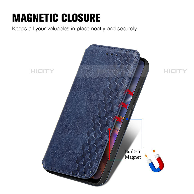 Coque Portefeuille Livre Cuir Etui Clapet S01D pour Motorola Moto E32s Plus