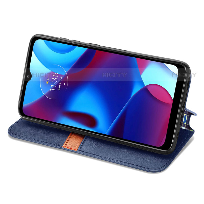 Coque Portefeuille Livre Cuir Etui Clapet S01D pour Motorola Moto G Pure Plus