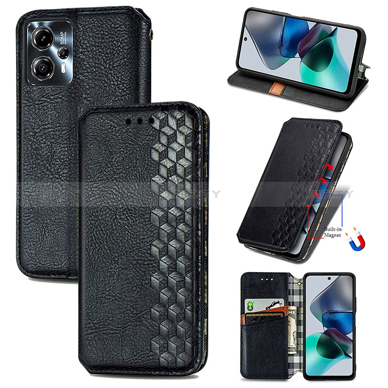 Coque Portefeuille Livre Cuir Etui Clapet S01D pour Motorola Moto G13 Plus