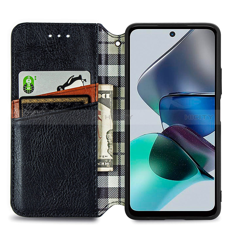 Coque Portefeuille Livre Cuir Etui Clapet S01D pour Motorola Moto G23 Plus