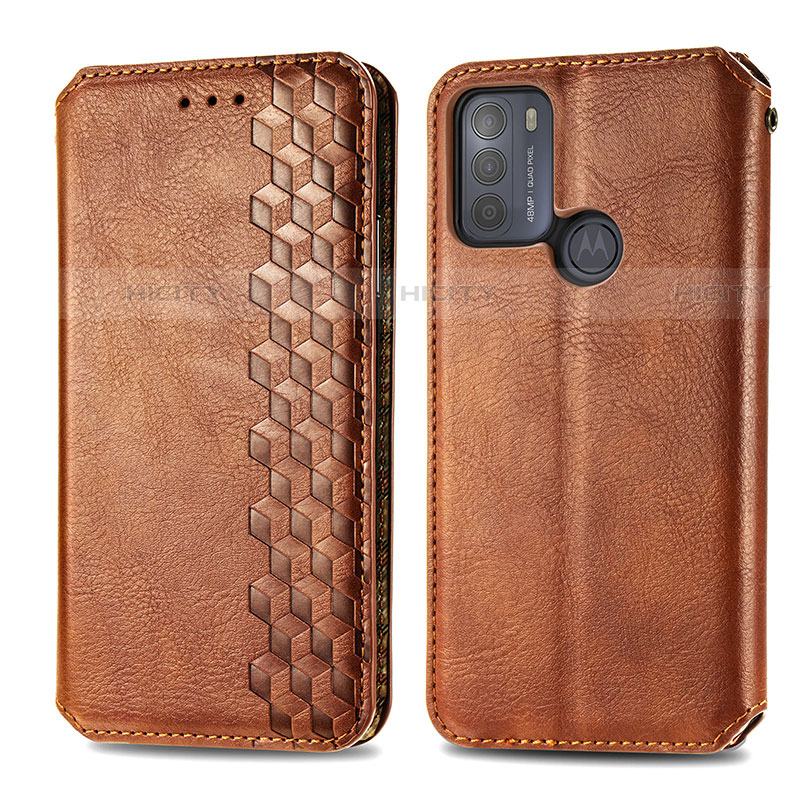 Coque Portefeuille Livre Cuir Etui Clapet S01D pour Motorola Moto G50 Plus