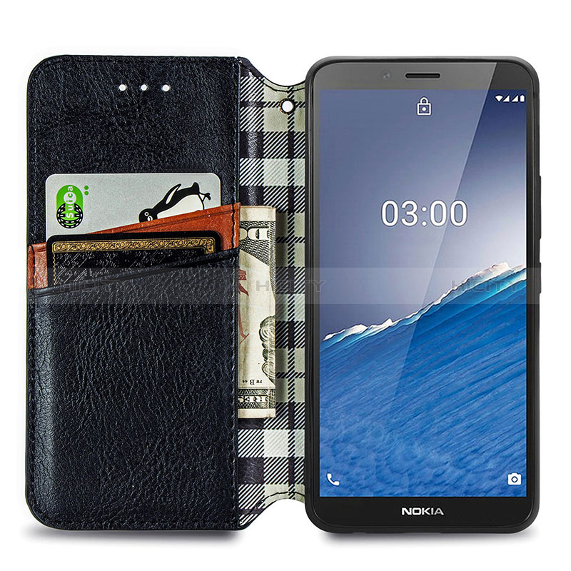 Coque Portefeuille Livre Cuir Etui Clapet S01D pour Nokia C3 Plus