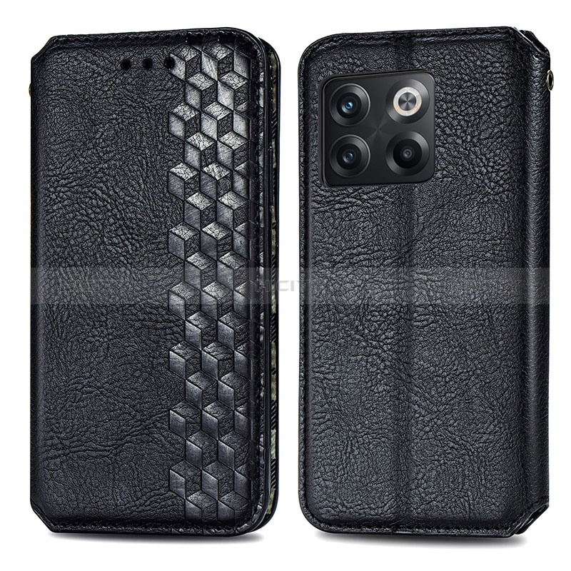 Coque Portefeuille Livre Cuir Etui Clapet S01D pour OnePlus Ace Pro 5G Noir Plus