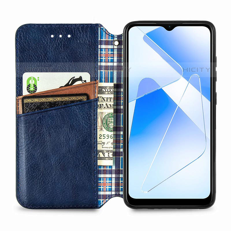 Coque Portefeuille Livre Cuir Etui Clapet S01D pour Oppo A55 5G Plus