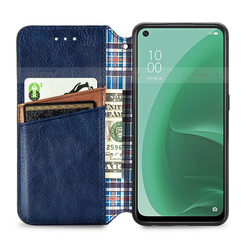 Coque Portefeuille Livre Cuir Etui Clapet S01D pour Oppo A55S 5G Plus