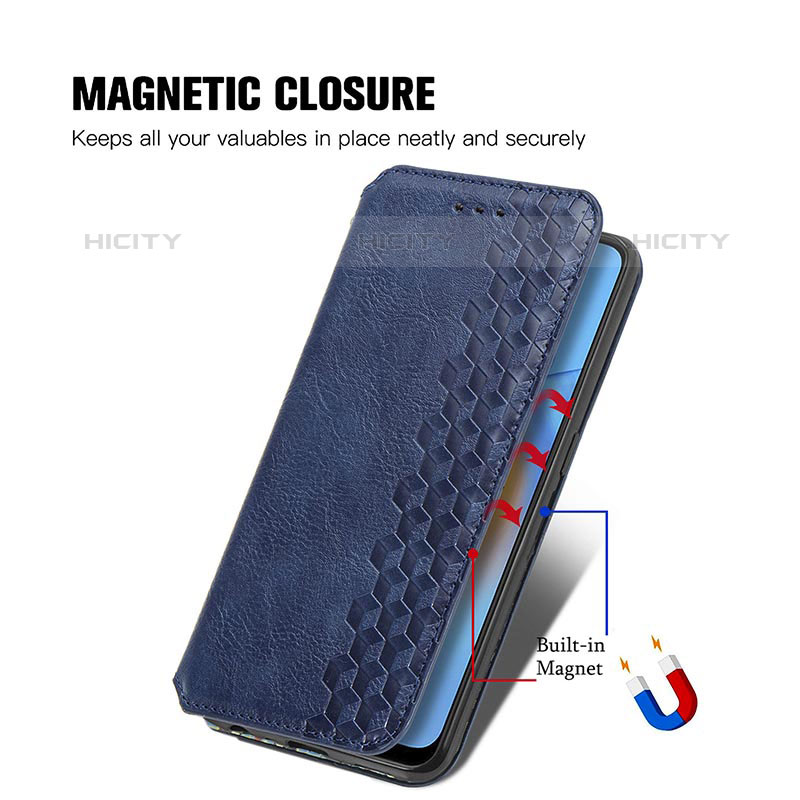 Coque Portefeuille Livre Cuir Etui Clapet S01D pour Oppo A74 4G Plus