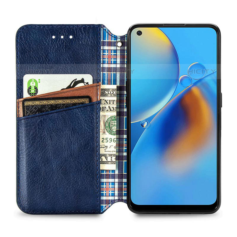 Coque Portefeuille Livre Cuir Etui Clapet S01D pour Oppo A74 4G Plus