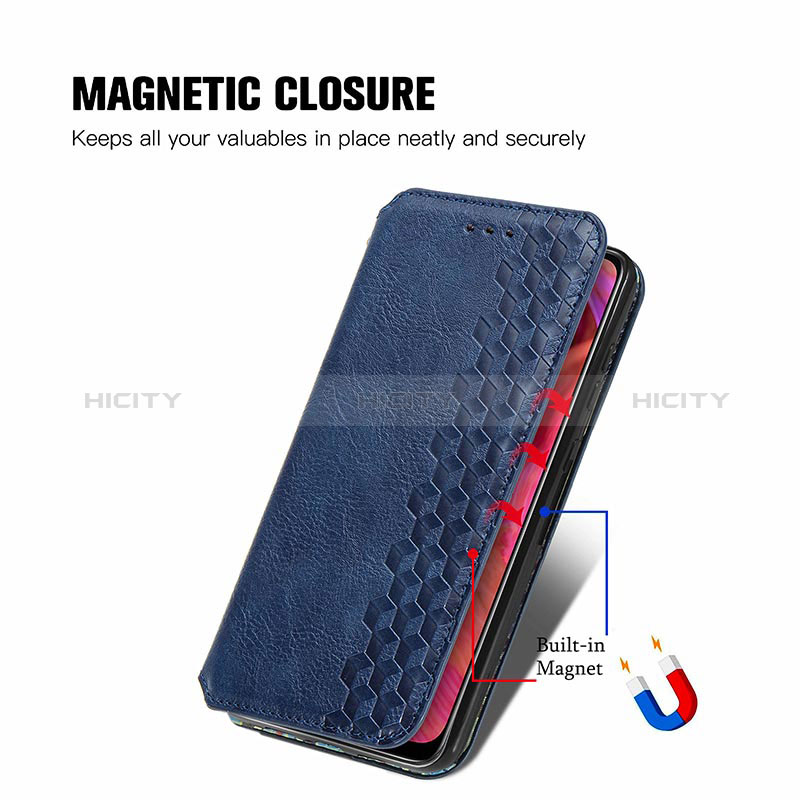 Coque Portefeuille Livre Cuir Etui Clapet S01D pour Oppo A74 5G Plus