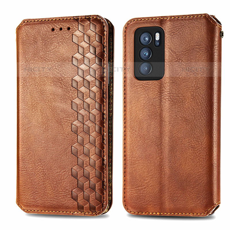 Coque Portefeuille Livre Cuir Etui Clapet S01D pour Oppo Reno6 Pro 5G India Plus