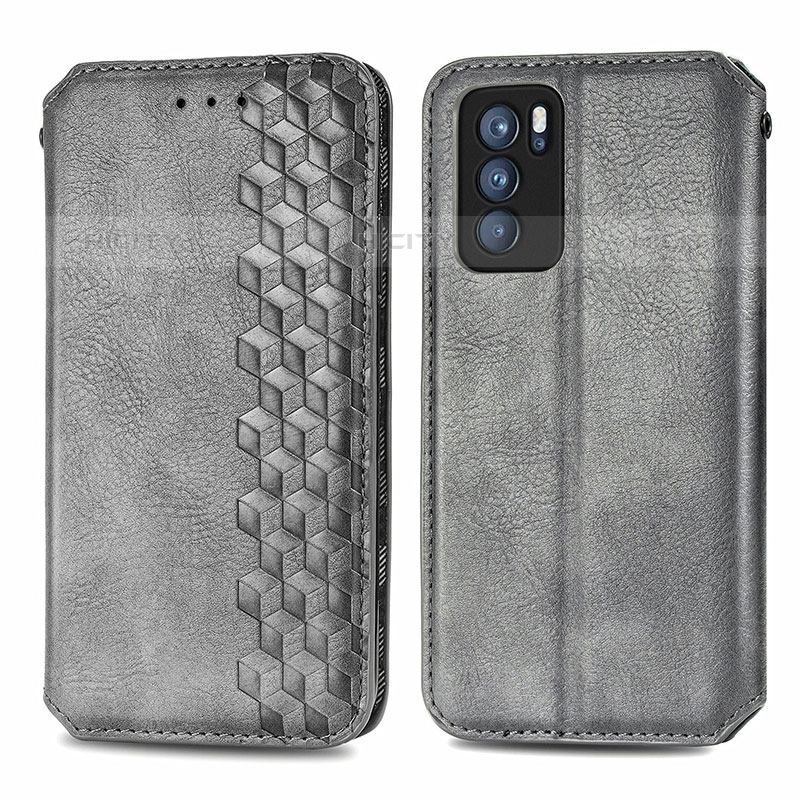 Coque Portefeuille Livre Cuir Etui Clapet S01D pour Oppo Reno6 Pro 5G India Plus