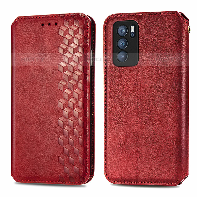 Coque Portefeuille Livre Cuir Etui Clapet S01D pour Oppo Reno6 Pro 5G India Plus