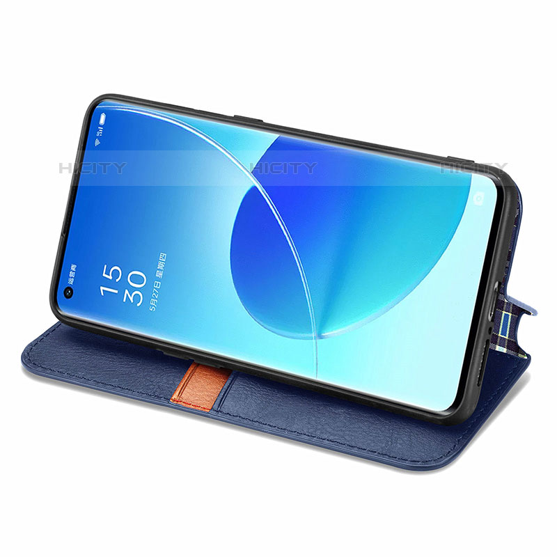 Coque Portefeuille Livre Cuir Etui Clapet S01D pour Oppo Reno6 Pro 5G India Plus