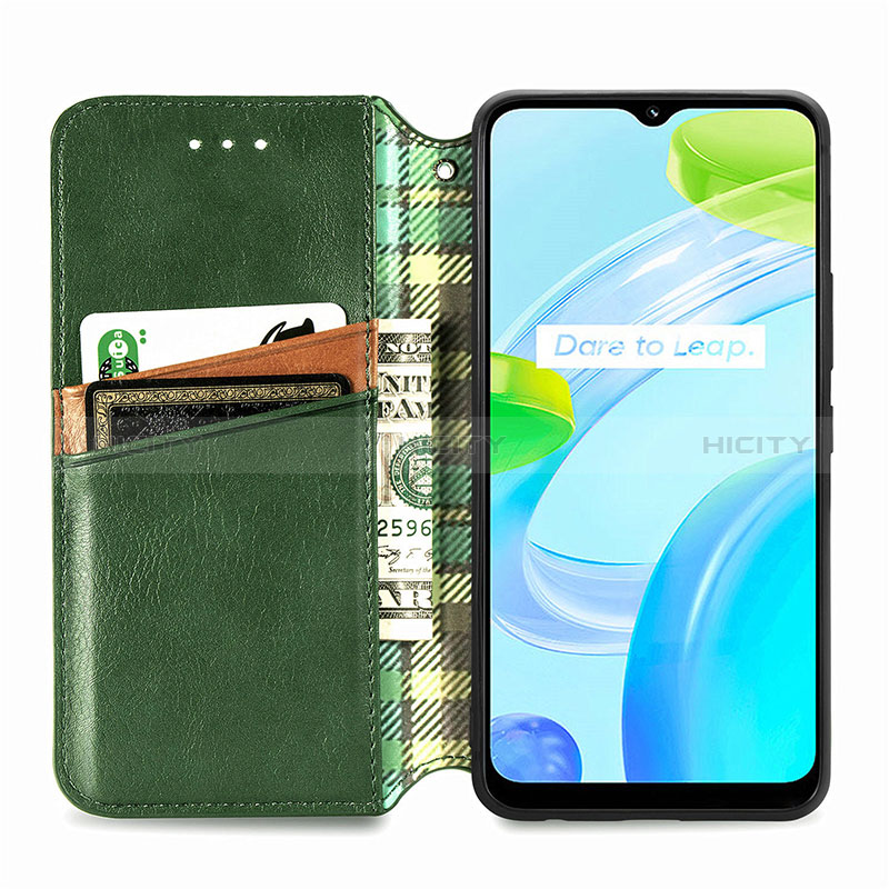 Coque Portefeuille Livre Cuir Etui Clapet S01D pour Realme C30 Plus