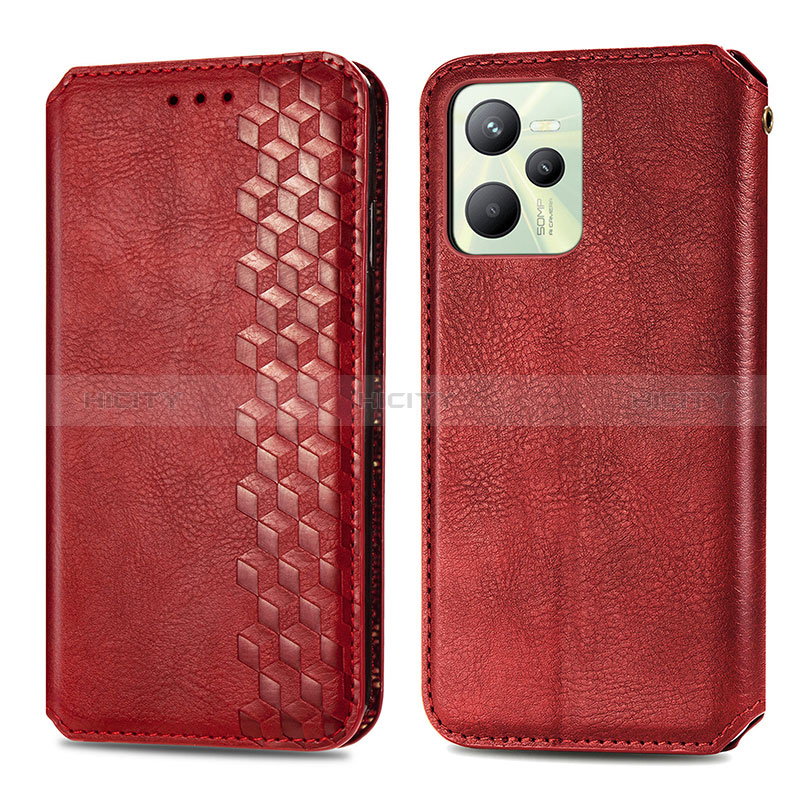 Coque Portefeuille Livre Cuir Etui Clapet S01D pour Realme C35 Plus