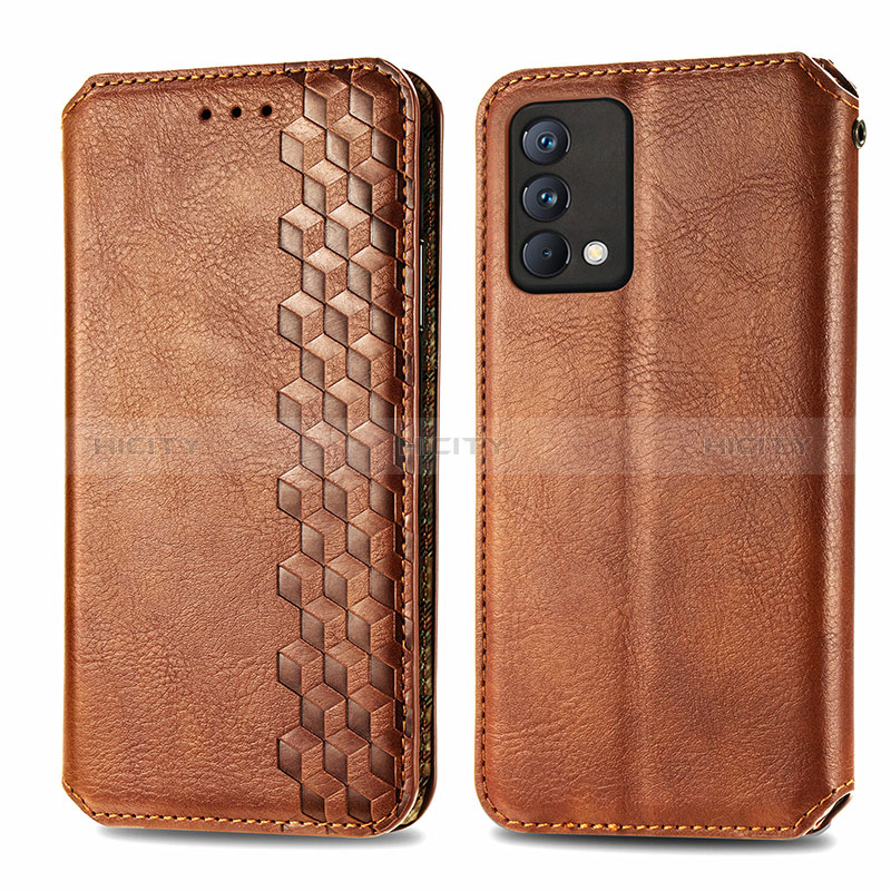 Coque Portefeuille Livre Cuir Etui Clapet S01D pour Realme GT Master 5G Marron Plus