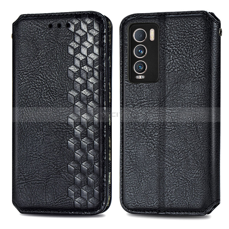 Coque Portefeuille Livre Cuir Etui Clapet S01D pour Realme GT Master Explorer 5G Noir Plus