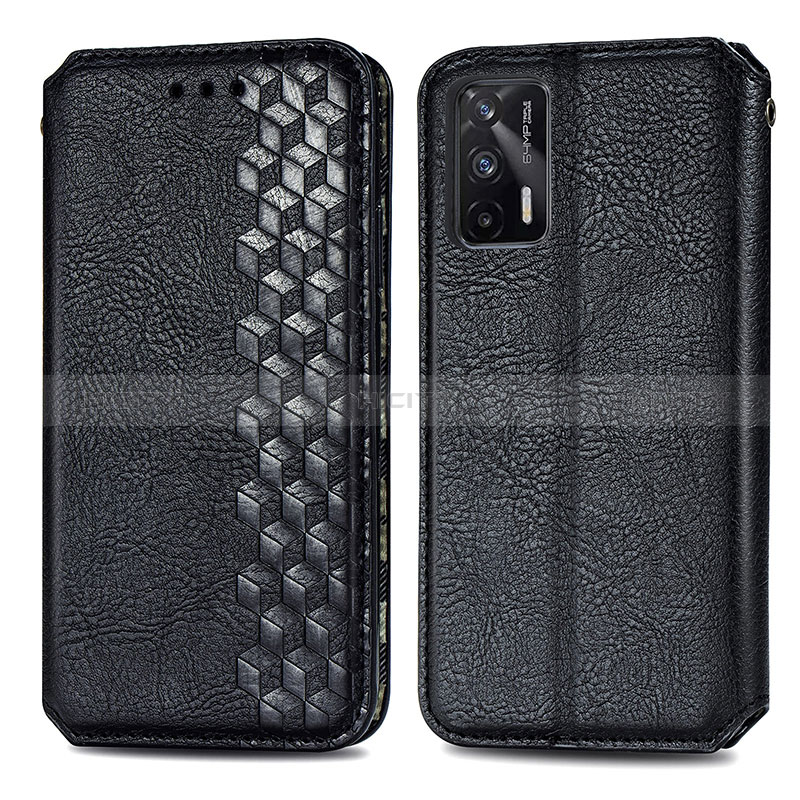 Coque Portefeuille Livre Cuir Etui Clapet S01D pour Realme GT Neo 2T 5G Noir Plus