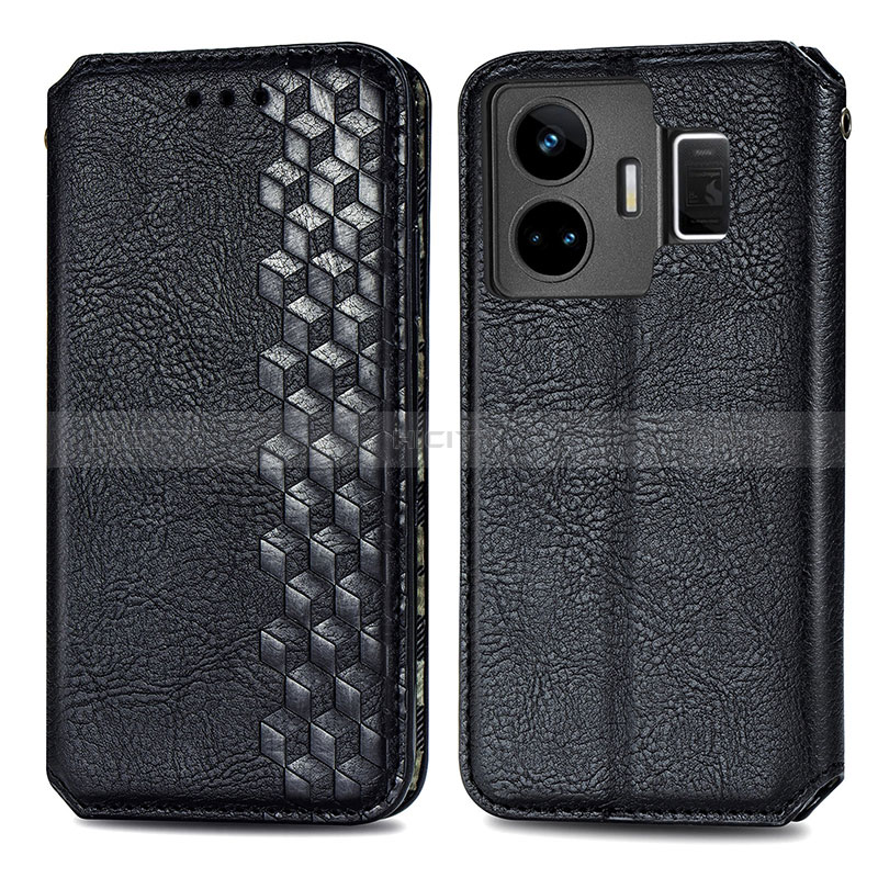 Coque Portefeuille Livre Cuir Etui Clapet S01D pour Realme GT Neo5 240W 5G Noir Plus