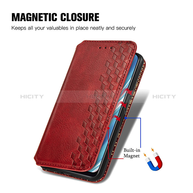 Coque Portefeuille Livre Cuir Etui Clapet S01D pour Realme V11 5G Plus