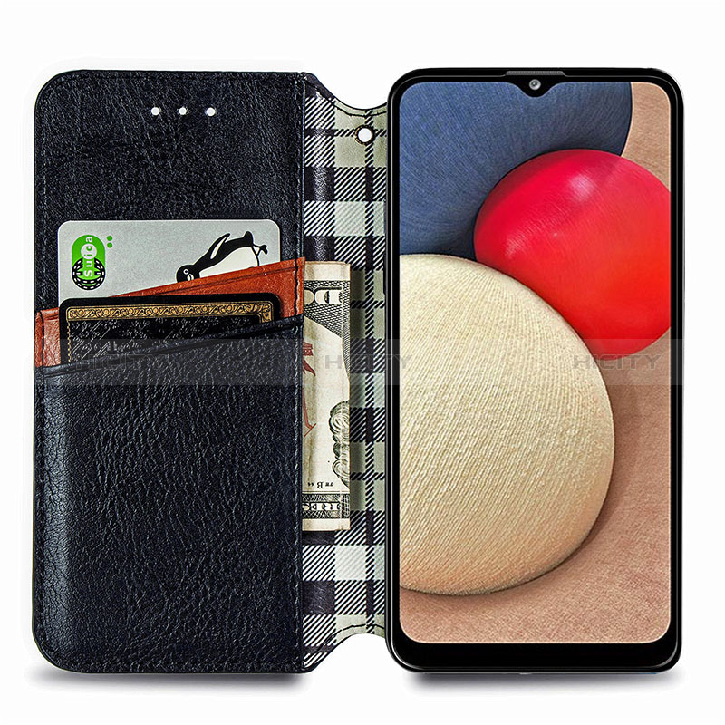 Coque Portefeuille Livre Cuir Etui Clapet S01D pour Samsung Galaxy A02s Plus