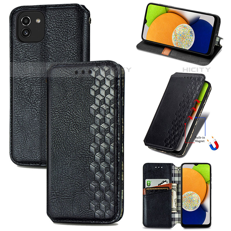 Coque Portefeuille Livre Cuir Etui Clapet S01D pour Samsung Galaxy A03 Plus