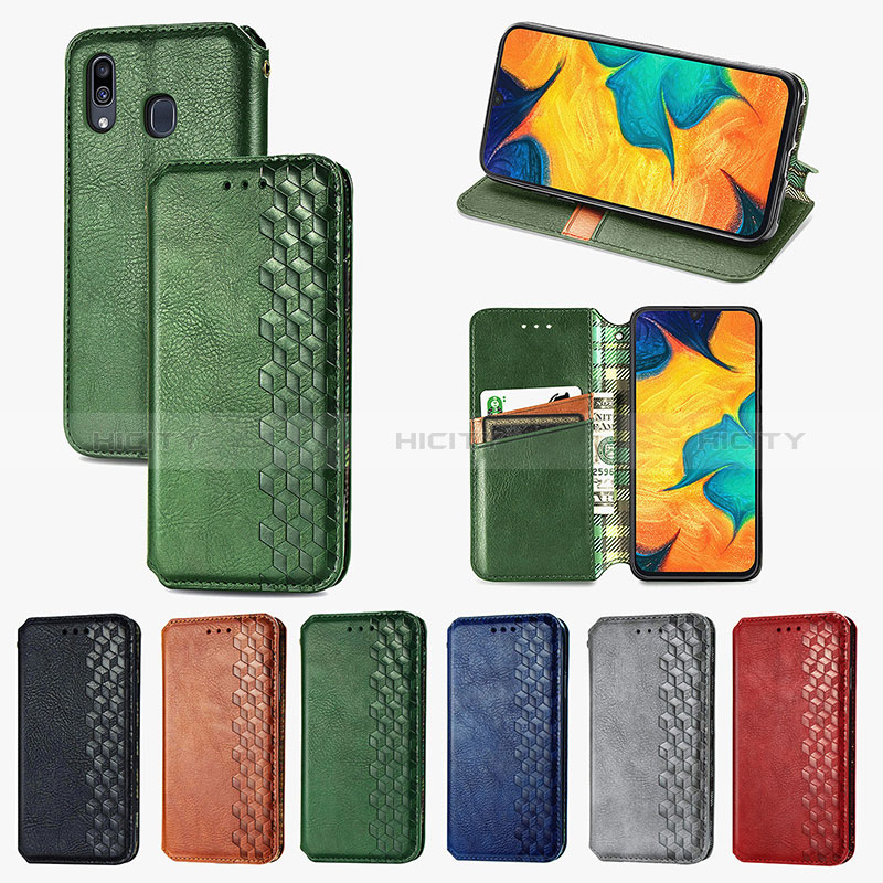 Coque Portefeuille Livre Cuir Etui Clapet S01D pour Samsung Galaxy A20 Plus