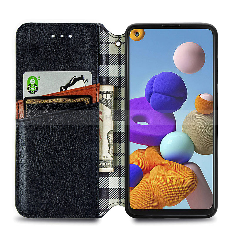 Coque Portefeuille Livre Cuir Etui Clapet S01D pour Samsung Galaxy A21s Plus