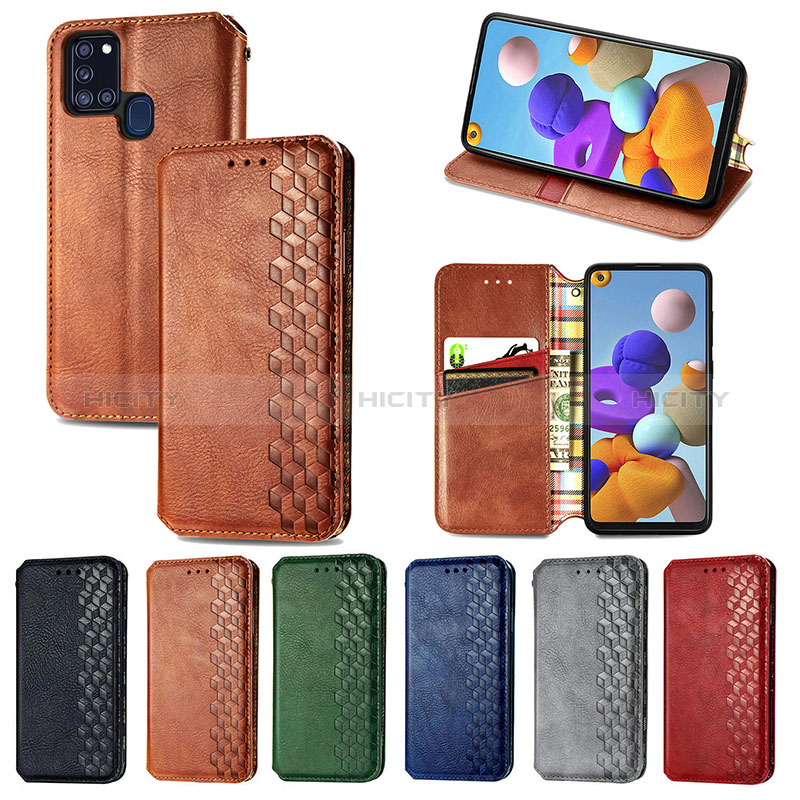 Coque Portefeuille Livre Cuir Etui Clapet S01D pour Samsung Galaxy A21s Plus