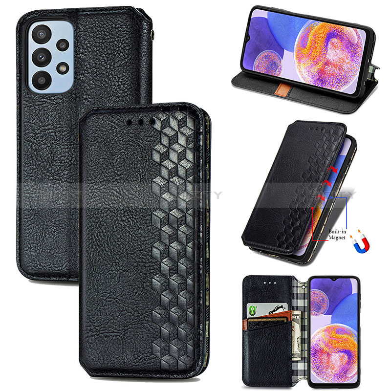 Coque Portefeuille Livre Cuir Etui Clapet S01D pour Samsung Galaxy A23 5G Plus