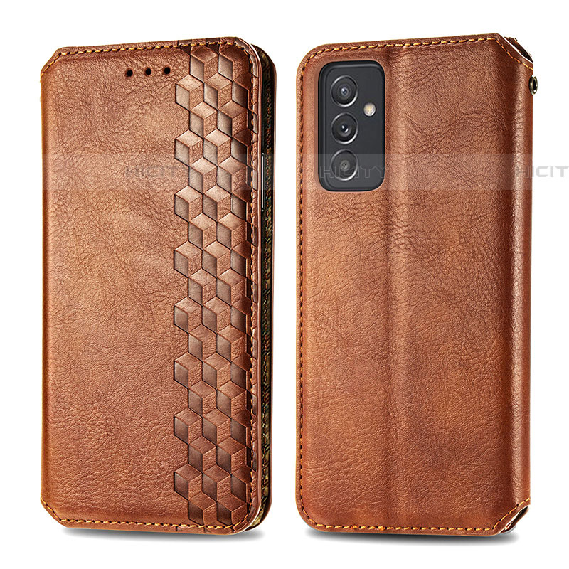 Coque Portefeuille Livre Cuir Etui Clapet S01D pour Samsung Galaxy A24 4G Marron Plus