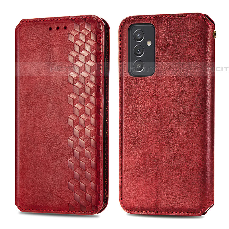 Coque Portefeuille Livre Cuir Etui Clapet S01D pour Samsung Galaxy A24 4G Rouge Plus