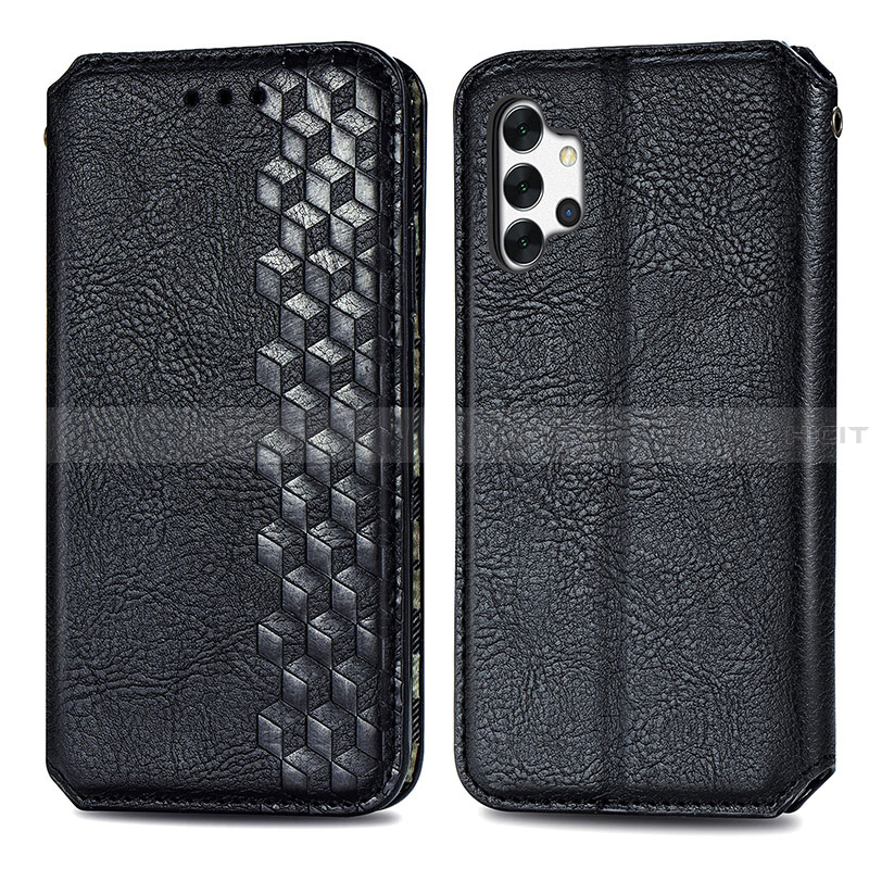 Coque Portefeuille Livre Cuir Etui Clapet S01D pour Samsung Galaxy A32 5G Noir Plus