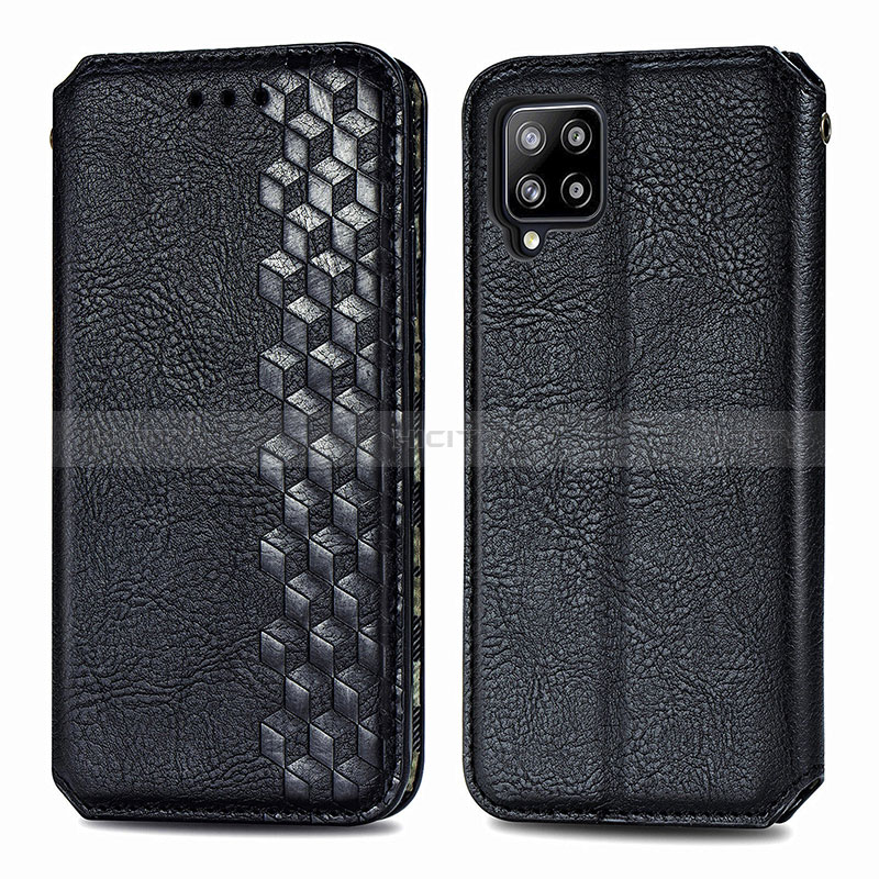 Coque Portefeuille Livre Cuir Etui Clapet S01D pour Samsung Galaxy A42 5G Noir Plus