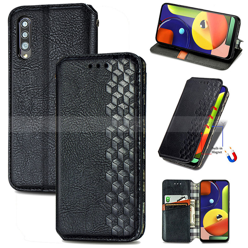 Coque Portefeuille Livre Cuir Etui Clapet S01D pour Samsung Galaxy A70 Plus