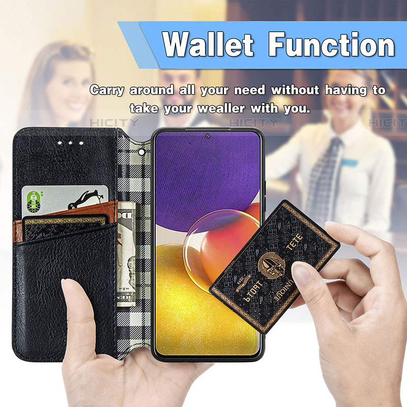 Coque Portefeuille Livre Cuir Etui Clapet S01D pour Samsung Galaxy F34 5G Plus