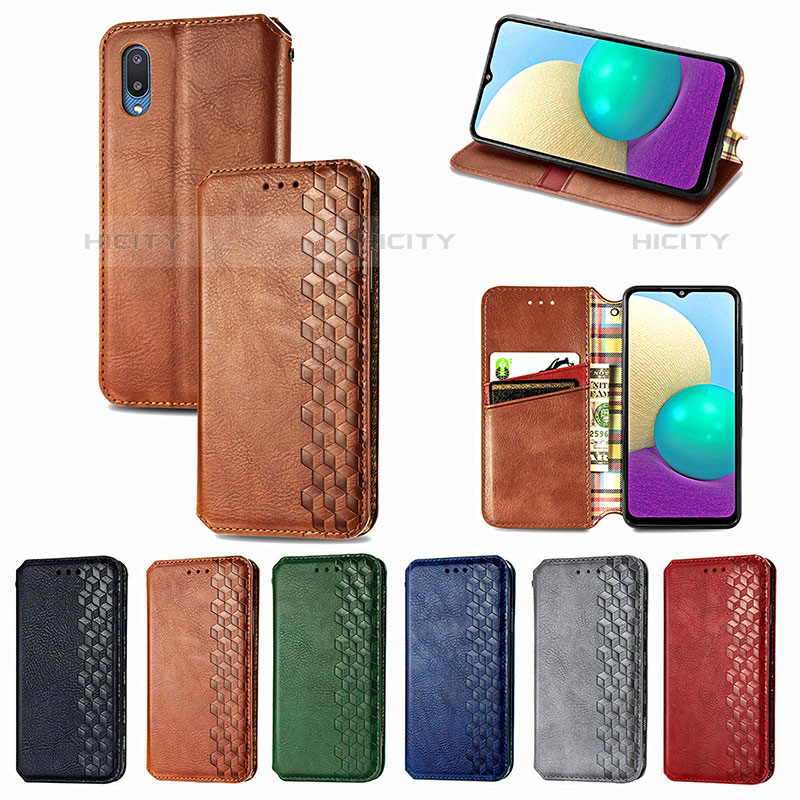 Coque Portefeuille Livre Cuir Etui Clapet S01D pour Samsung Galaxy M02 Plus