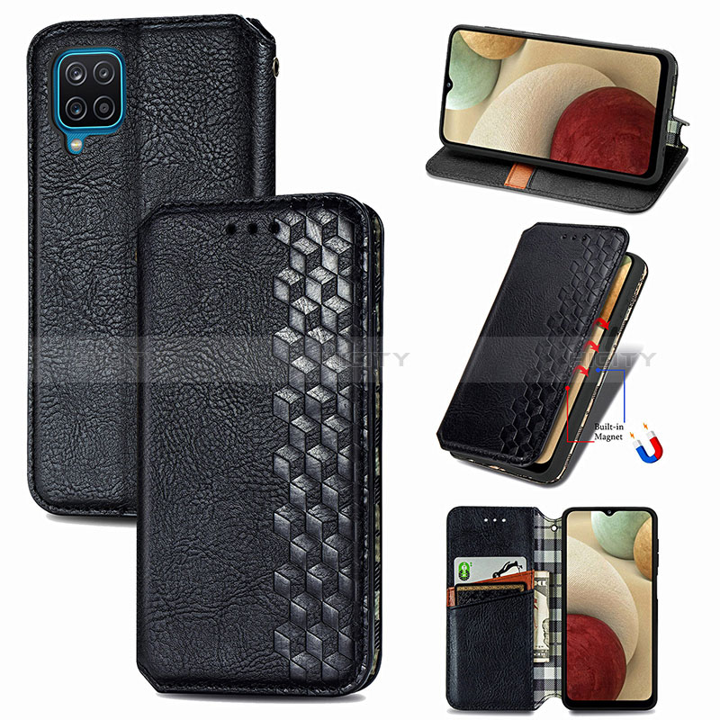 Coque Portefeuille Livre Cuir Etui Clapet S01D pour Samsung Galaxy M12 Plus