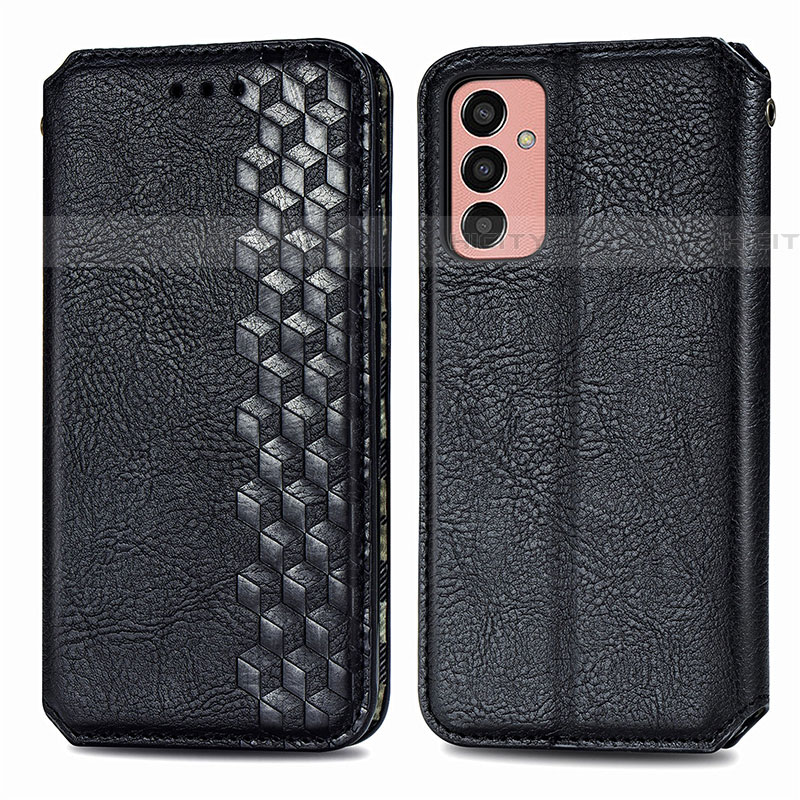 Coque Portefeuille Livre Cuir Etui Clapet S01D pour Samsung Galaxy M13 4G Noir Plus