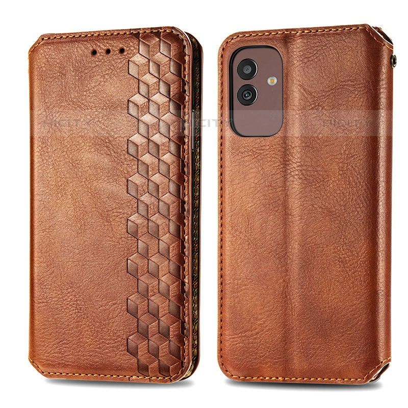 Coque Portefeuille Livre Cuir Etui Clapet S01D pour Samsung Galaxy M13 5G Marron Plus