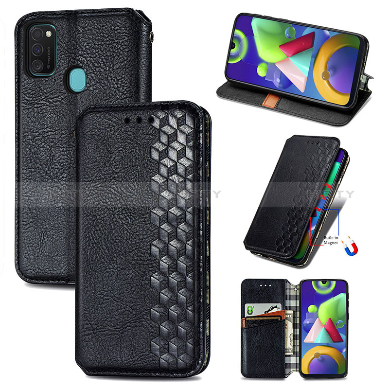 Coque Portefeuille Livre Cuir Etui Clapet S01D pour Samsung Galaxy M30s Plus