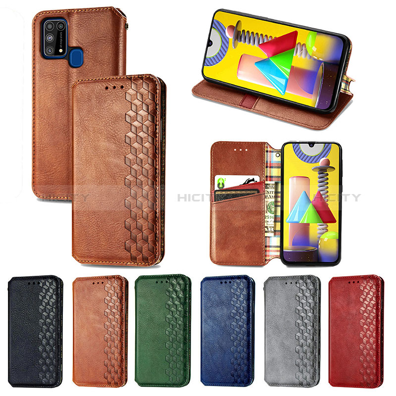 Coque Portefeuille Livre Cuir Etui Clapet S01D pour Samsung Galaxy M31 Prime Edition Plus