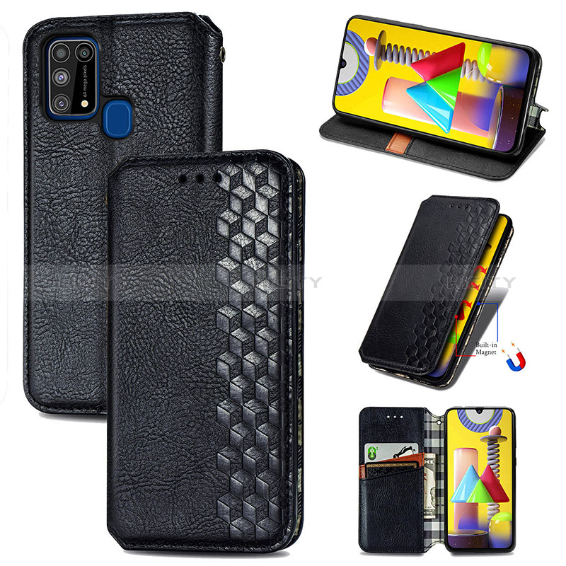 Coque Portefeuille Livre Cuir Etui Clapet S01D pour Samsung Galaxy M31 Prime Edition Plus