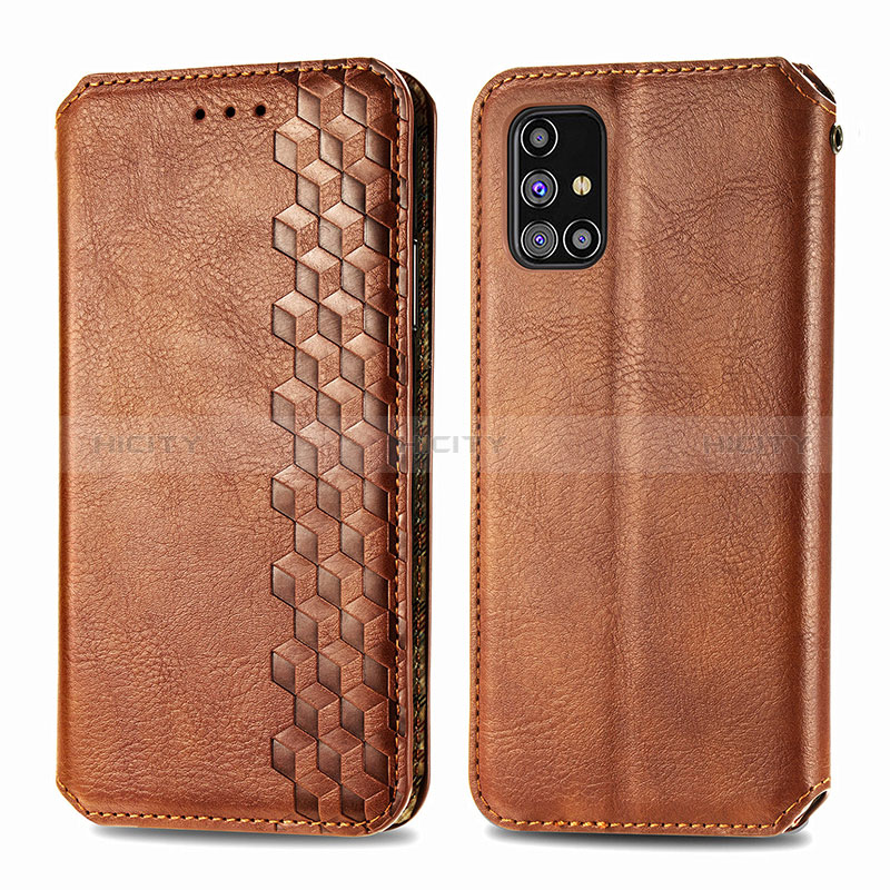 Coque Portefeuille Livre Cuir Etui Clapet S01D pour Samsung Galaxy M31s Plus